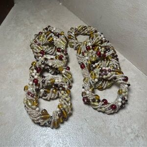 Pier 1 one glass beaded napkin rings lot 8